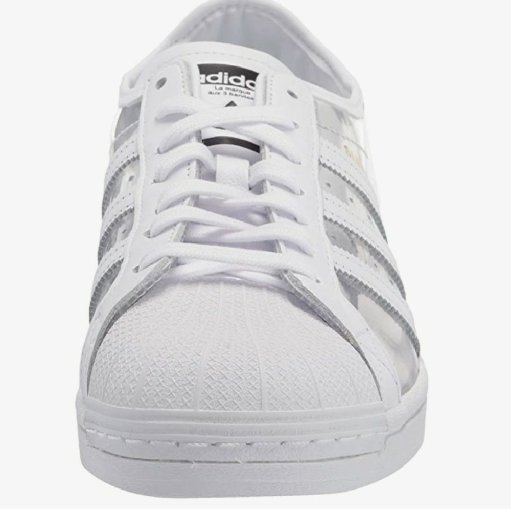 USED SEE-THROUGH SHELL TOE ADIDAS MENS 13.5